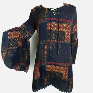 Rue21 Poet Sleeve Tunic Top Sz M